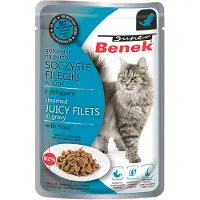 Benek 28x 85g Super fileet kastikkeessa taimen kissan märkäruoka