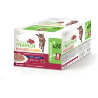 NATURAL TRAINER 24x85g Adult lajitelma kana & lohi kissan märkäruoka