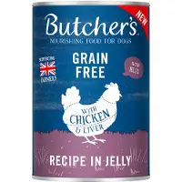 Butcher's 48x400g Original viljaton kanaa hyytelössä koiran märkäruoka