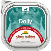 Almo Nature säästöpakkaus: 18x300g Daily nauta & peruna koiran märkäruoka