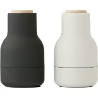 Audo Copenhagen Bottle Grinder -maustemylly Small 2-pakkaus Ash-carbon-pyökki