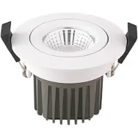 Sigor LED-kattoon upotettava spotti Diled, Ø 8.5cm, 10 W, Dim-To-Warm, valkoinen himmennettävä, Valkoinen/opaali, Olohuone/ruokailutila, Alumiini, Moderni,