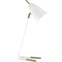 Sessak Aiden pöytävalaisin E27 53cm valkoinen/messinki