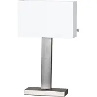 By Rydens Prime pöytälamppu 47 cm Harjattu teräs-valkoinen varjostin