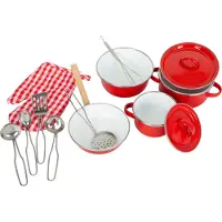 Small Foot - Pans and Cookware Set Red 11dlg.