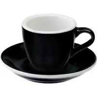 Loveramics Espresso kuppi ja lautanen Egg Black, 80 ml
