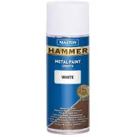 Maston Spraymaali Hammer sileä valkoinen 400ml Ruostesuoja, pohjamaali ja pintamaali