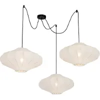 QAZQA Design-riipusvalaisin valkoinen 50 cm 3-valo - Plu