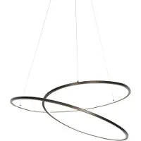 QAZQA Design-riipusvalaisin pronssi 72 cm sis. LED 3-portainen himmennin - Rowan