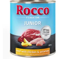 Rocco 12x800g Junior nauta & kana + peruna koiranruoka