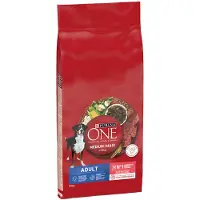Purina One Adult Medium/Maxi Rich in Beef with Rice, Koiran kuivaruoka, 12 kg