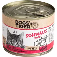 Dogs'n Tiger 12x200g Adult Cat maukas nauta kissan märkäruoka