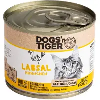 Dogs'n Tiger 6x200g Senior Cat piristävä kana kissan märkäruoka