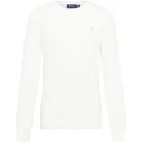 Ralph Lauren Mesh-Knit Cotton Crewneck Sweater - White - XXL