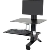 Ergotron – Workfit-s, single-ld, worksurface & large kybd tray (33-350-200)