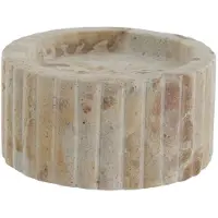 Lene Bjerre Eliana Candlestick 10X10X5 Cm. Linen - Beige - 10X 5X 10CM