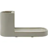 Meraki Brush- & Soap Holder Datura Shellish Grey