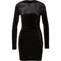 Superdry for woman. W8011367A Long sleeved black velvet mini-dress (M), Party, Polyester