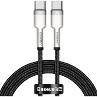 Baseus Cafule -sarjan metallinen USB-C-kaapeli 100W CATJK-C01 – 1m – musta