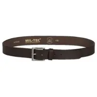 Mil-Tec Nappa-Leather Belt (Color: Brown, Size: 130cm)