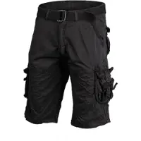 Mil-Tec Vintage Survival Shorts Prewash - Black (Size: Small)