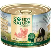 Best Nature 6x 200g Cat Adult lohi, kana & riisi kissan märkäruoka