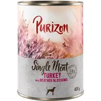 Purizon 6x400g Single Meat kalkkuna & kanervankukka koiran märkäruoka
