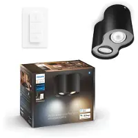 Philips Hue Pillar kaksoisspottivalo 2x 5W (musta)