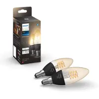 Philips Hue W Filament älylamppu Candle E14 2pk