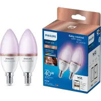 Philips Smart Lighting RGB älylamppu E14 C37 4,9W 2kpl