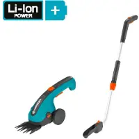 Gardena ClassicCut Li -akkukäyttöiset ruohosakset teleskooppivarrella, 3,6 V, 2,5 Ah, 80 mm, turkoosi