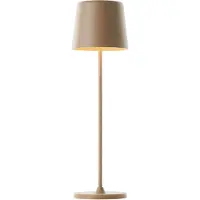 Brilliant Kaami LED ladattava pöytävalaisin, himmennettävä kultainen mattamusta Kaami,, Messinki/kulta, Olohuone/ruokailutila, Metalli, Moderni