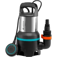 Gardena 16000, 450 W, 0,7 bar, 16000 l/h, IPX8, Musta, Ruostumaton teräs
