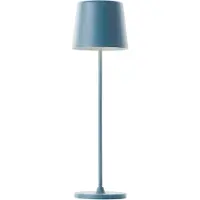 Brilliant Kaami LED ladattava pöytävalaisin, himmennettävä, vaaleansininen Kaami, himmennettävä, Sininen, Olohuone/ruokailutila, Metalli, Moderni
