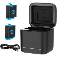 Telesin 3-slot charger box for GoPro Hero 9 / Hero 10 / Hero 11 / Hero 12 + 2 batteries (GP-BNC-901)