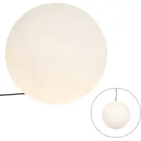 QAZQA Moderni ulkovalaisin valkoinen 56 cm IP65 - Nura