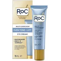 Roc Multi Correxion Even Tone + Lift silottava ja kirkastava silmänympärysvoide ryppyjen ja tummien renkaiden ehkäisyyn 15 ml