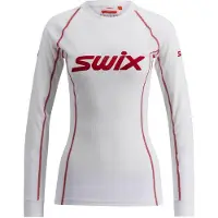 Swix Women's RaceX Classic Long Sleeve Bright White/Red Kerrasto yläosat M