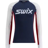 Swix Men's RaceX Classic Long Sleeve Dark Navy/Bright White Kerrasto yläosat S