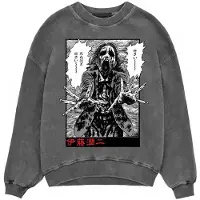 Heroes Official Junjiito Screaming Ghoul Sweatshirt Harmaa L Mies