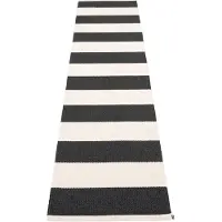 Pappelina Bob Matto 70x300 Cm Black / Vanilla - Kuviolliset matot Pvc Musta - BOX730