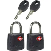 Master Lock TSA Zahlenschloss Zuf.Farbe,3,8x2,3x1,1cm,2Stk (4695EURTAST)