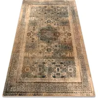 Rugsx Alfombra de lana OMEGA MAMLUK Rosetón vintage crema 135x200 cm