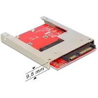 DeLOCK 2,5 tuuman SATA–mSATA SSD -muunnin, punainen