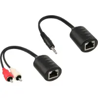 DeLOCK 87859, RJ-45, Naaras, RCA + 3.5mm, Uros, Musta, Punainen, Valkoinen
