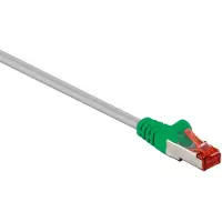 Goobay CAT 6 Crossover-patch-kaapeli, S/FTP (PiMF), harmaa, vihreä