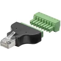 Goobay 8-nastainen riviliitin > RJ45-liitin (8P8C)
