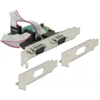 DeLOCK 89641, PCIe, Sarja, Matala profiili, PCIe 2.0, RS-232, Vihreä