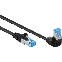 Pro CAT 6A patchable 1x 90° kulmassa, S/FTP (PiMF), musta