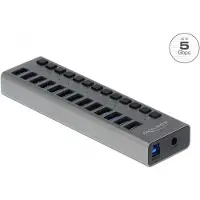 DeLOCK – External SuperSpeed USB Hub with 13 Ports + Switch (63738)